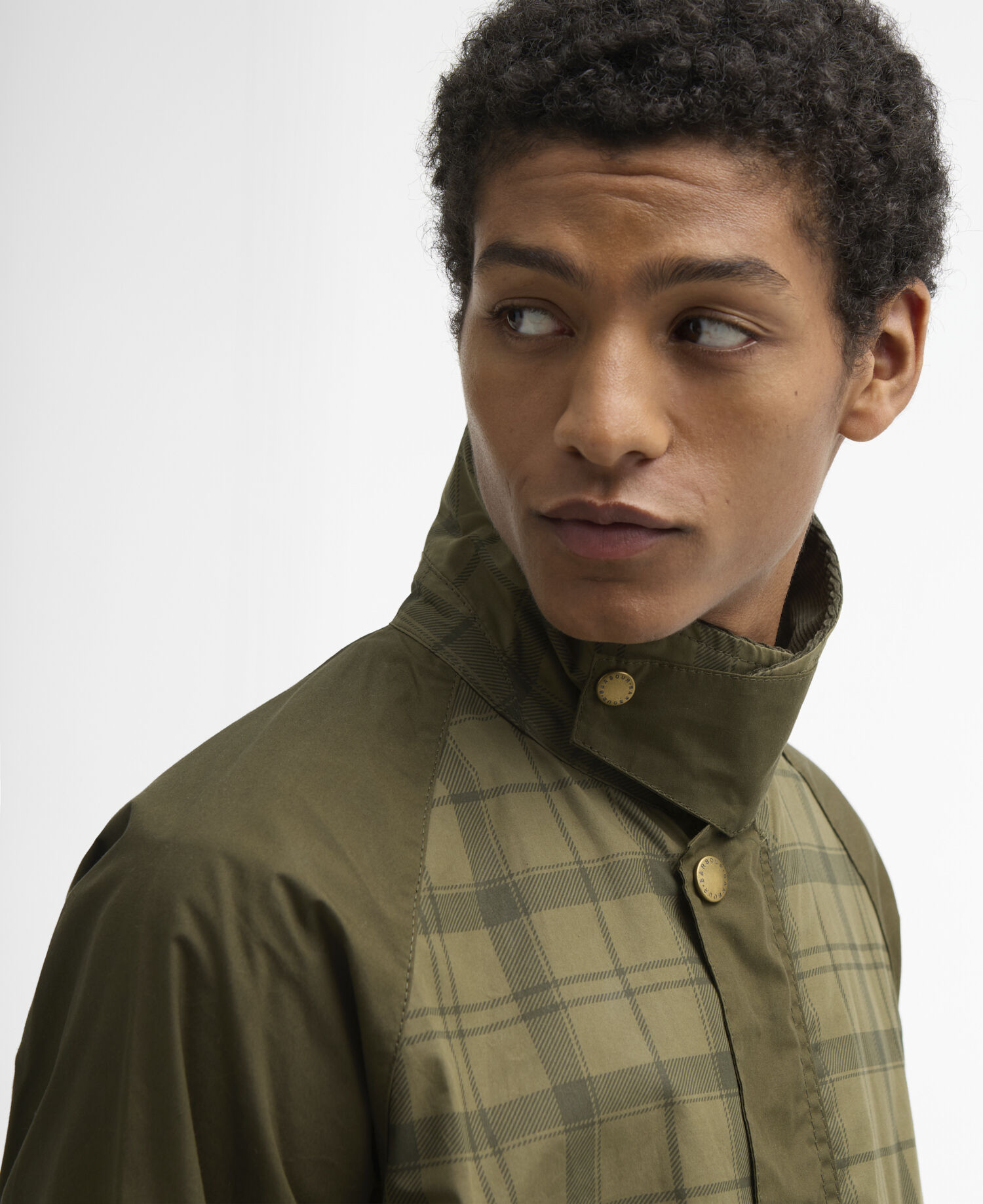 Festival Modified Bedale Casual Jacket Dusky Green Tartan