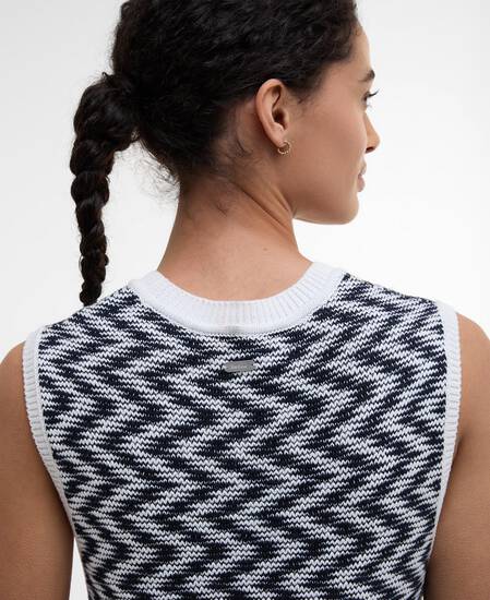 Olivia Knitted Midi Dress Cloud/Navy