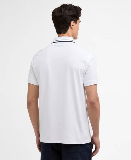 Burnwood Tipped Polo Shirt White
