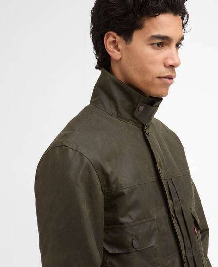 Barbour x Levi's Type II Waxed Jacket Archive Olive