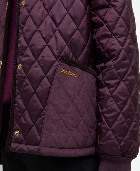 Marla Quilted Jacket Black Cherry/Dark Brown//Muted Tartan