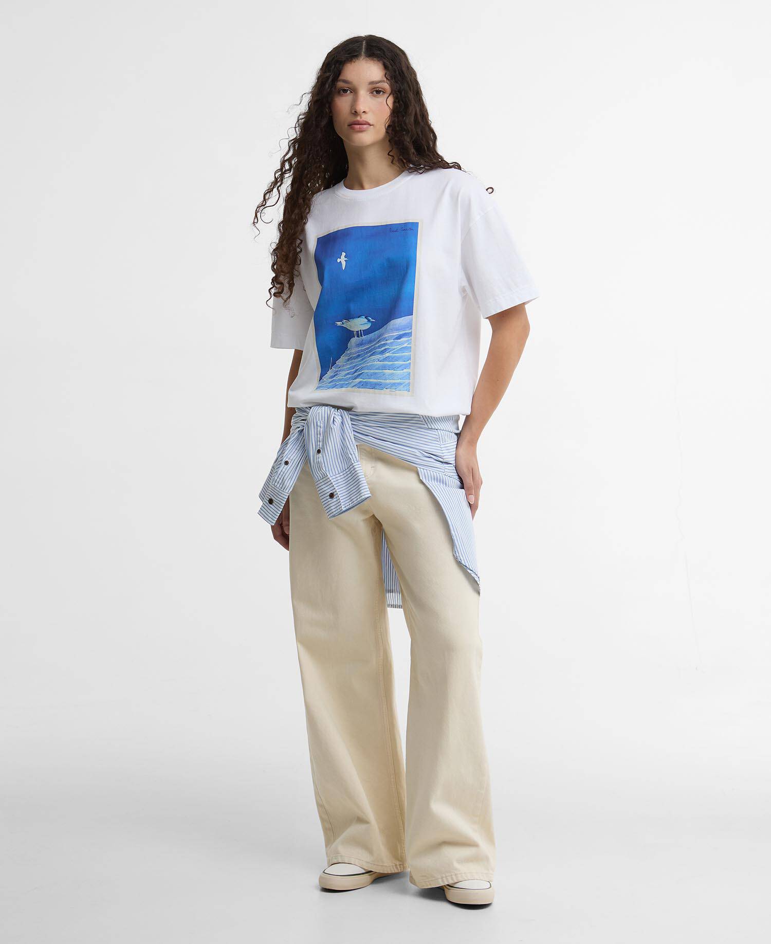 Paul Smith Loves Barbour Tenby T-Shirt White image number 1