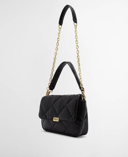 Soft Quilted Shoulder Bag Black