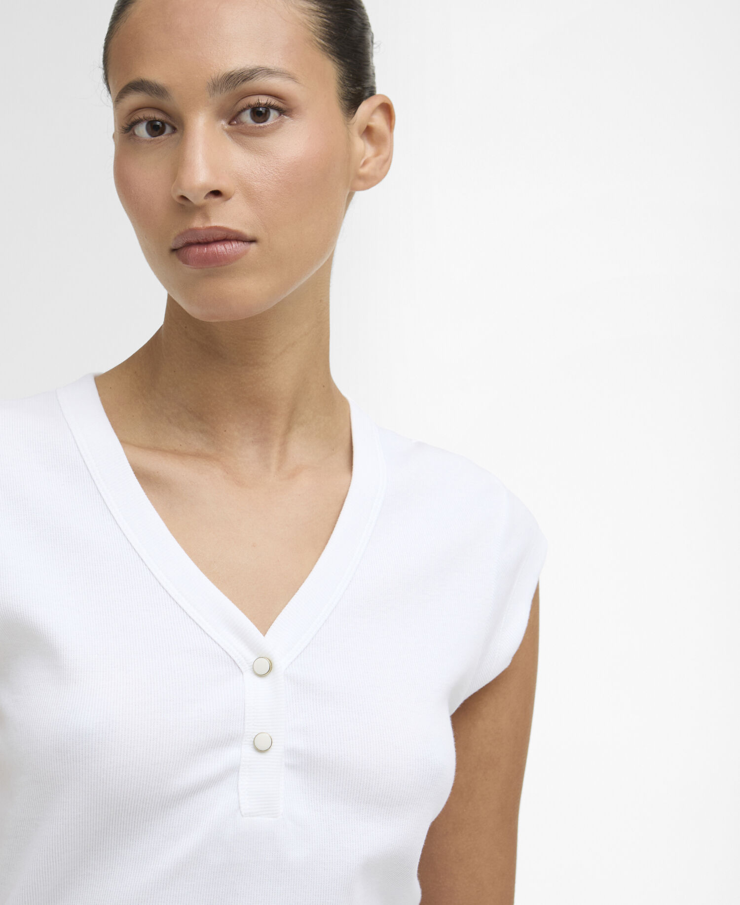 Verona Ribbed T-Shirt White