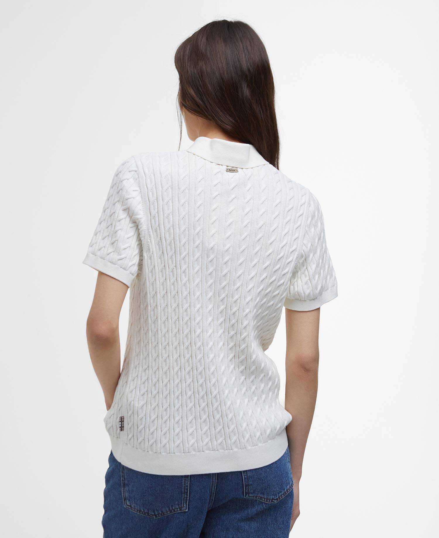 Hartland Knitted Polo Shirt Cloud image number 2