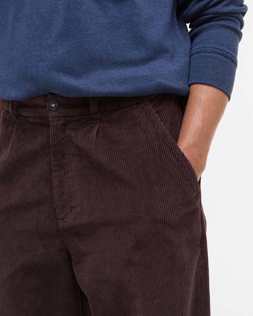 Stretch Cord Relaxed Trousers