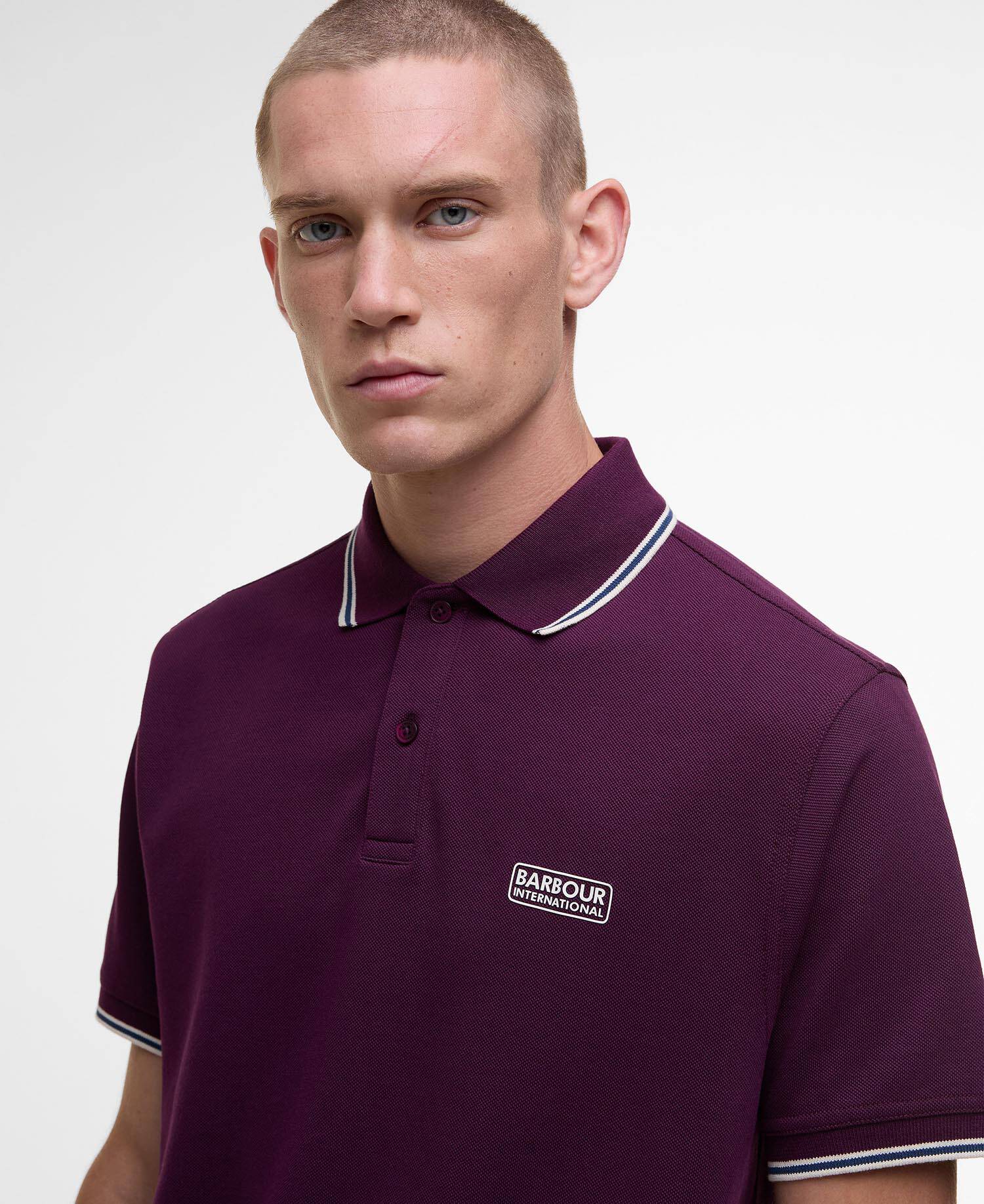 Evan Short-Sleeved Polo Shirt Potent Merlot image number 3