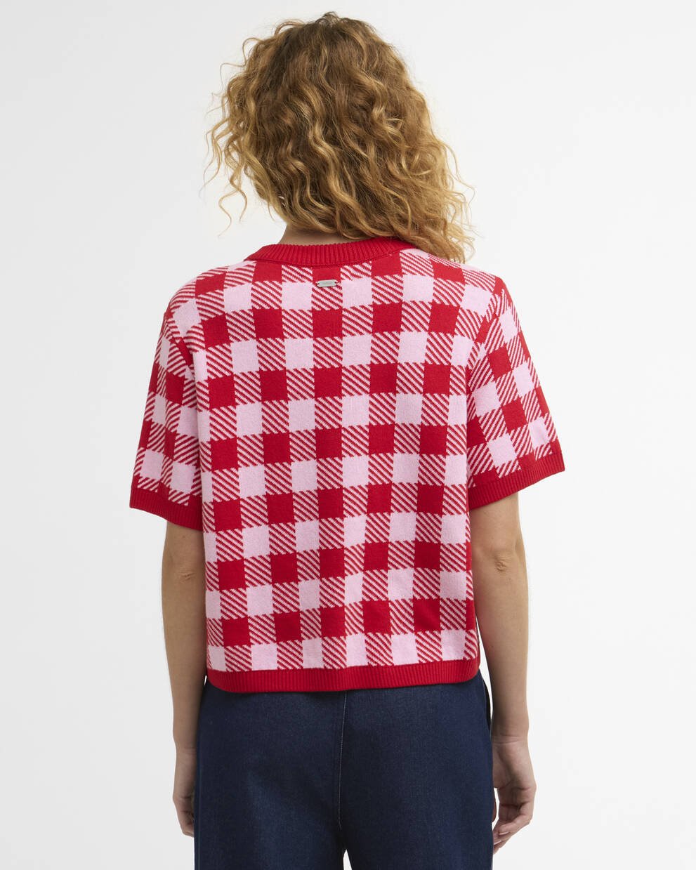 Maglione girocollo a quadretti Esther