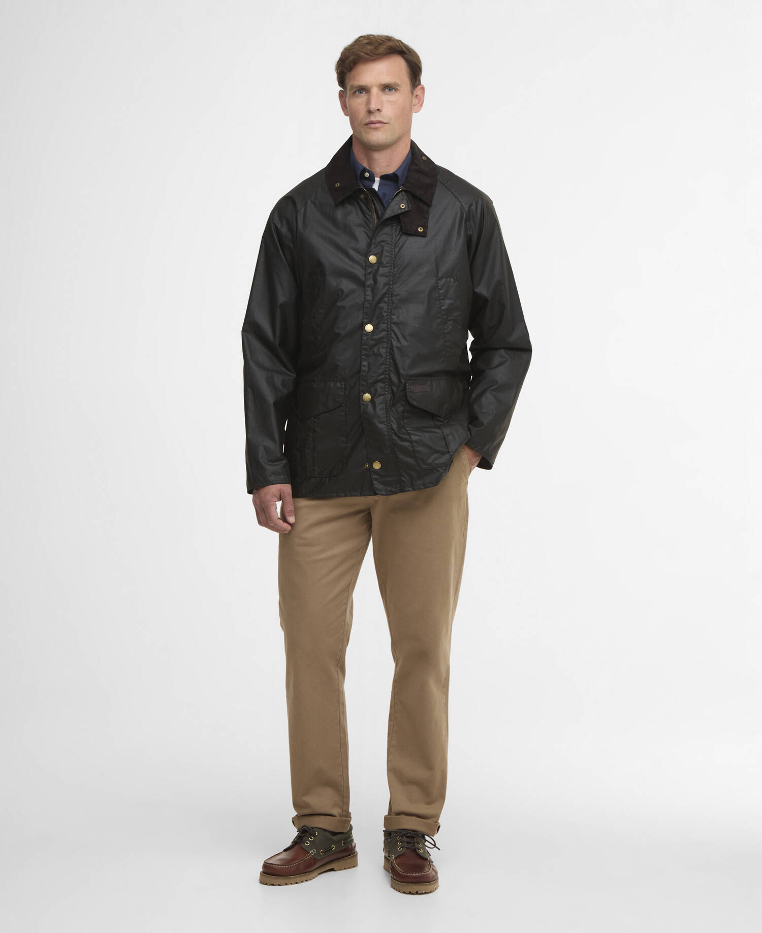 Lightweight Stratford Waxed Jacket Dark Olive image number 1