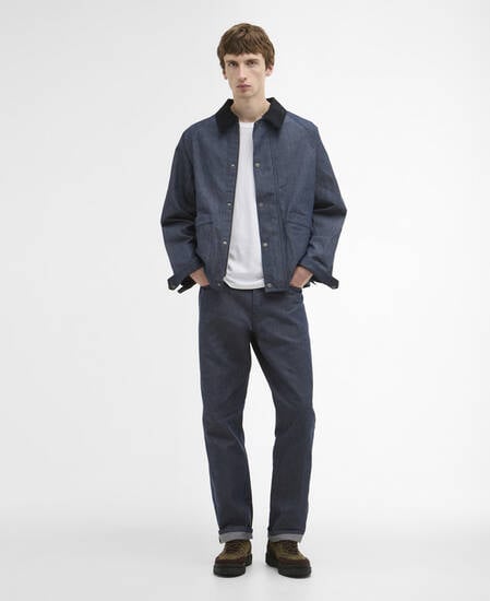 Barbour x ARKET Bebul Dry Wax Denim Jacket Blue Denim Barbour x ARKET Bebul Dry Wax Denim Jacket Blue Denim