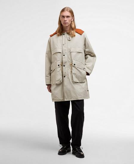 Barbour x Kaptain Sunshine Oversized Bedale Casual Field Coat Clay