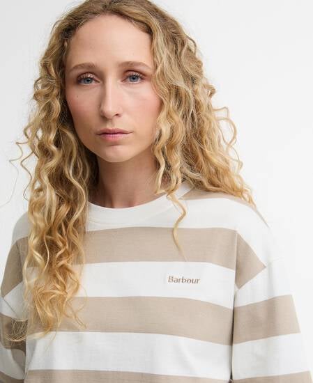Cartmel Striped Long-Sleeved T-Shirt Cloud/Light Sand Stripe