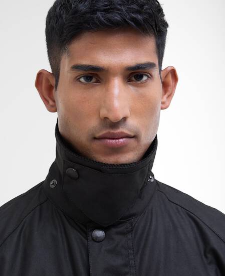 Ashby Waxed Jacket Black-Classic
