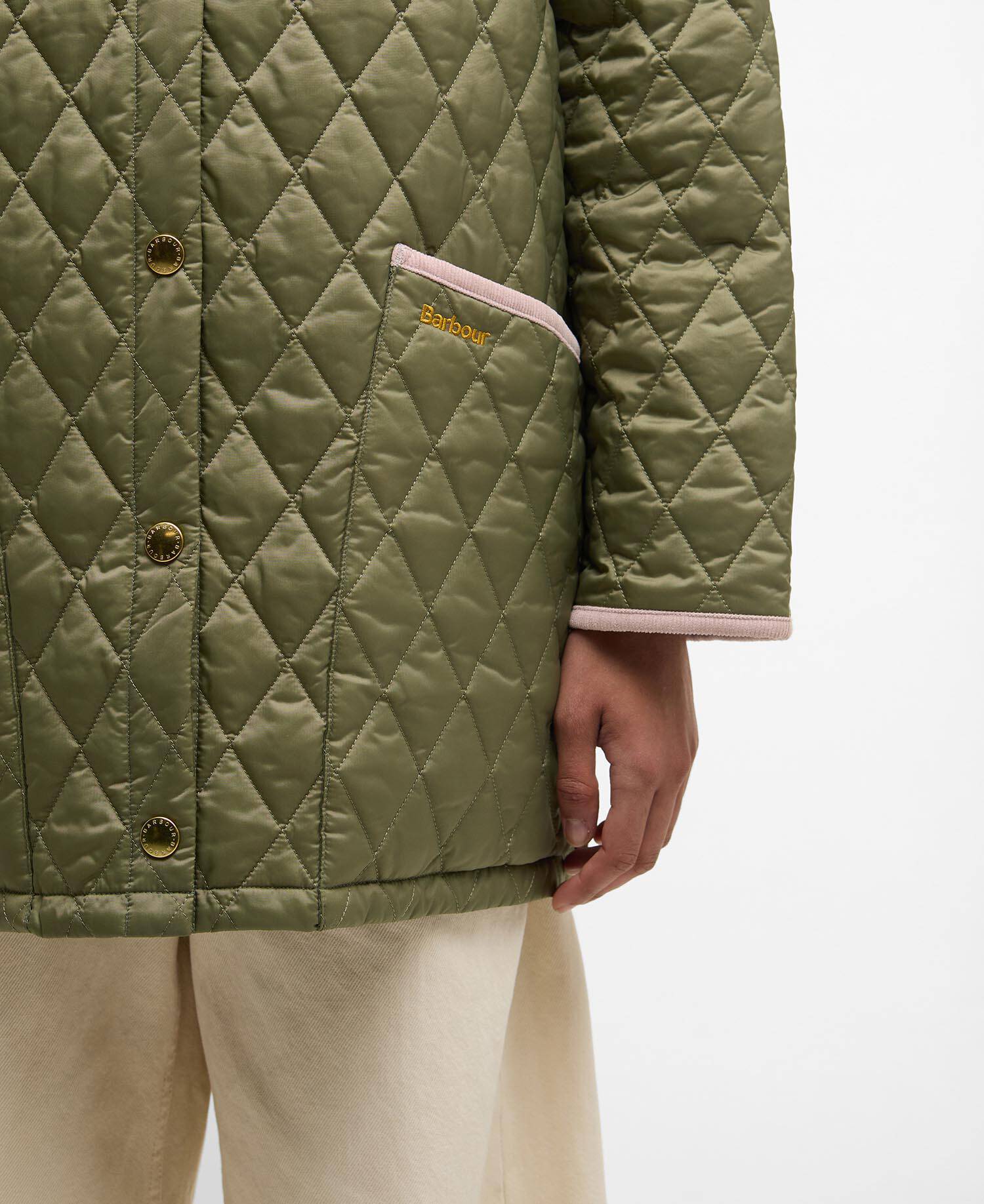Icons Modern Liddesdale Quilted Jacket Bleached Olive/Ancient/Gardenia image number 4