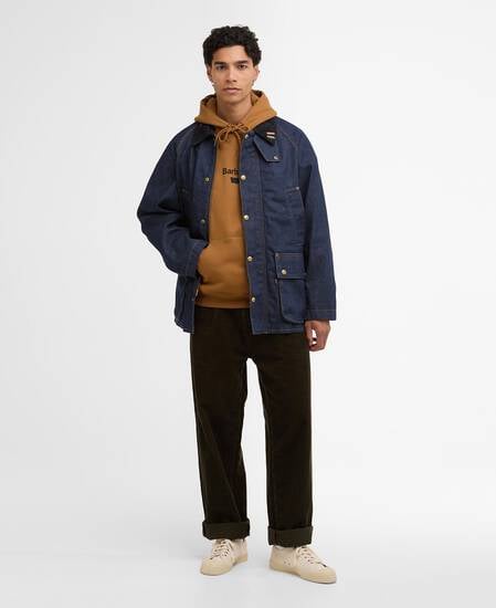 Barbour x Levi's Oversized Bedale Denim Jacket Dark Authentic