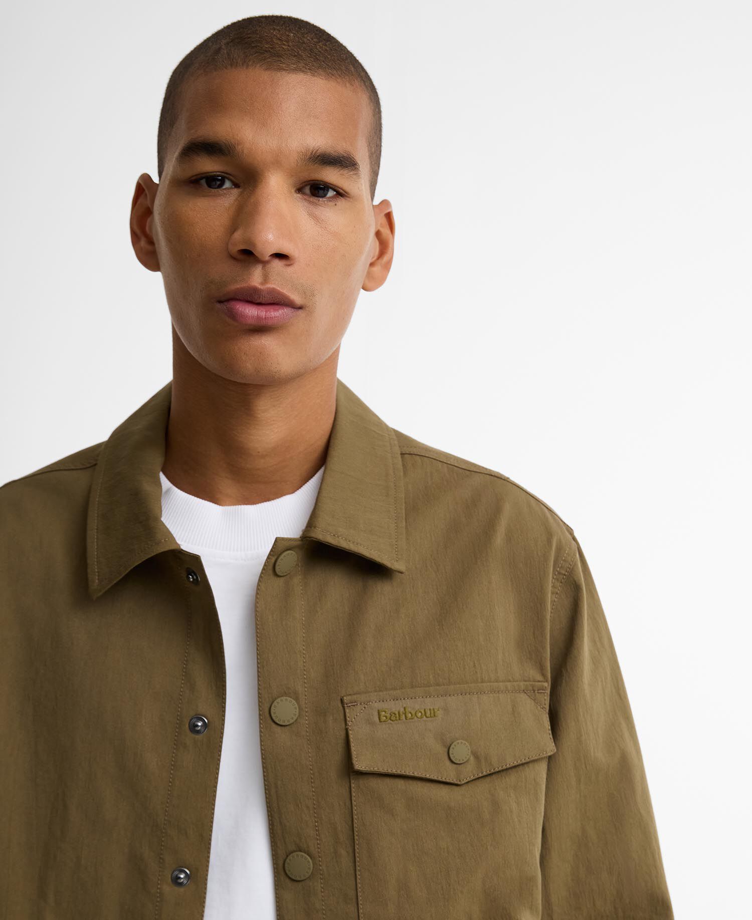 Strickland Textured Overshirt Clay