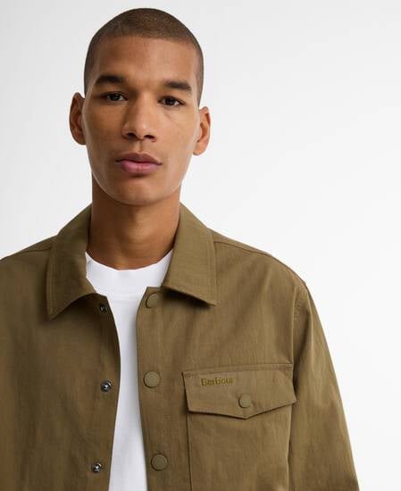 Strickland Textured Overshirt Clay