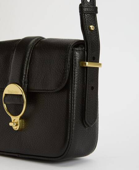Mini Rosa Leather Crossbody Bag Black