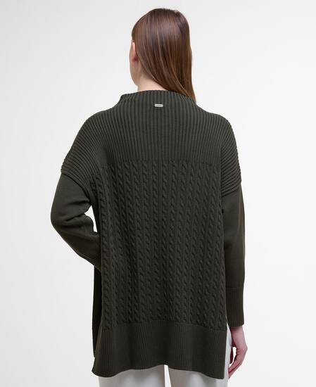 Stitch Guernsey Cape Olive