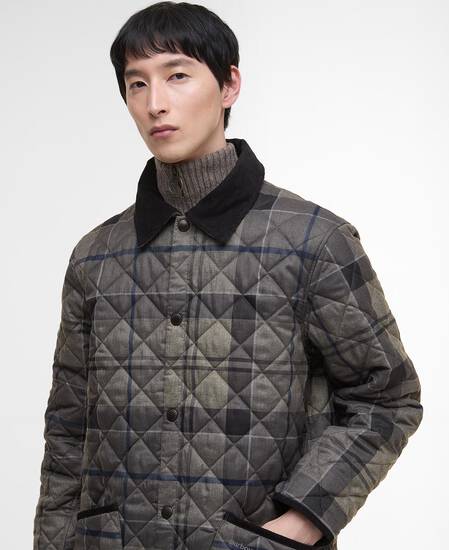 Select Liddesdale Quilted Jacket Navy Winter Dress Tartan