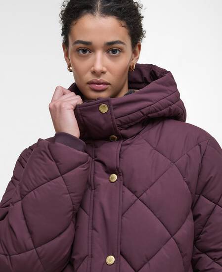 Piumino Kailyn Black Cherry/Muted Tartan