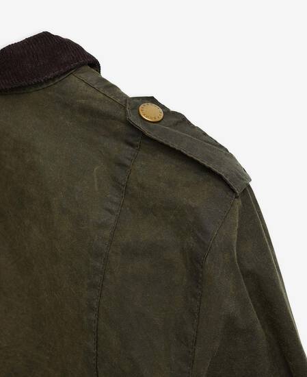 Barbour Re-Loved Defence Waxed Jacket - Size 18 Olive Barbour Re-Loved Defence Waxed Jacket - Size 18 Olive