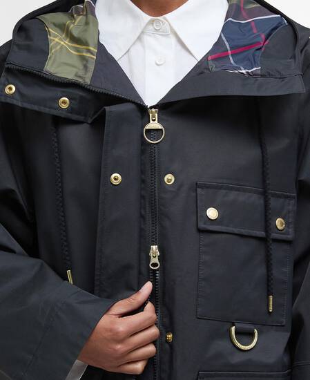 Arla Waterproof Jacket Black/Classic Tartan