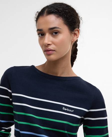 Hawkins Striped Long-Sleeved T-Shirt Navy Stripe Hawkins Striped Long-Sleeved T-Shirt Navy Stripe