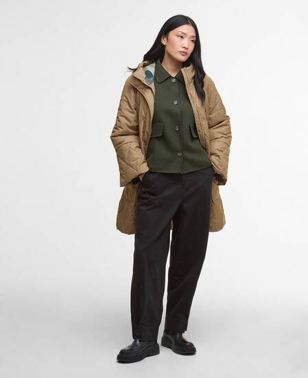 Giacca trapuntata Elspeth Military Brown/Ancient Tartan Giacca trapuntata Elspeth Military Brown/Ancient Tartan