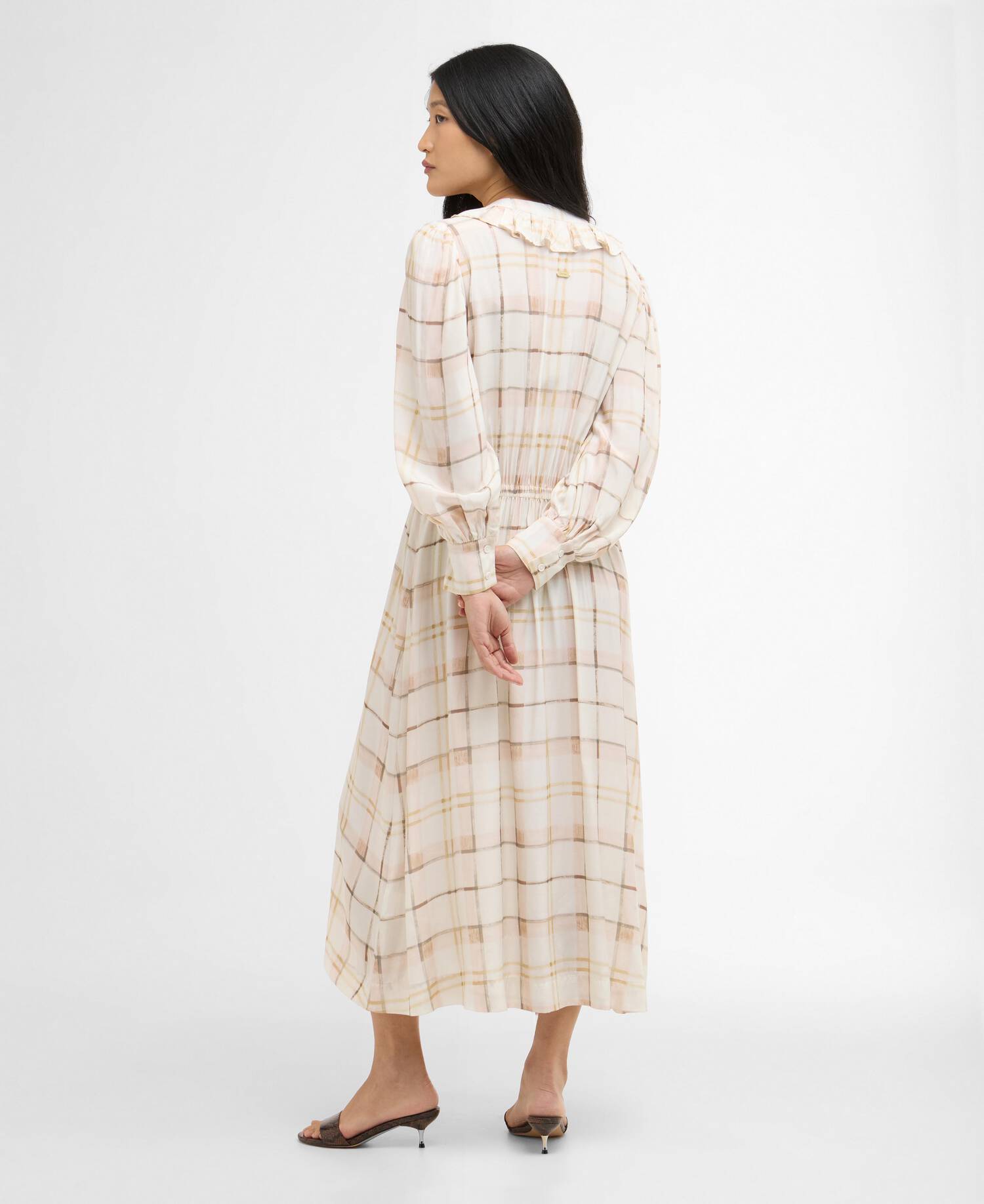 Kleid Asker Check Midi Silver Peony Painted Check image number 2