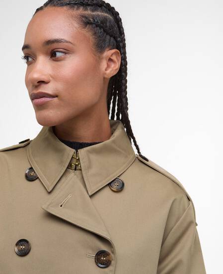 Trench antipioggia Aoife Military Brown/Hessian Tartan