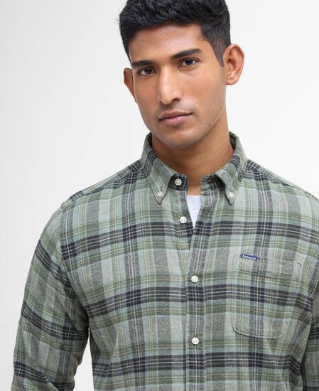 Ashroad Tailored Long-Sleeved Shirt Thyme