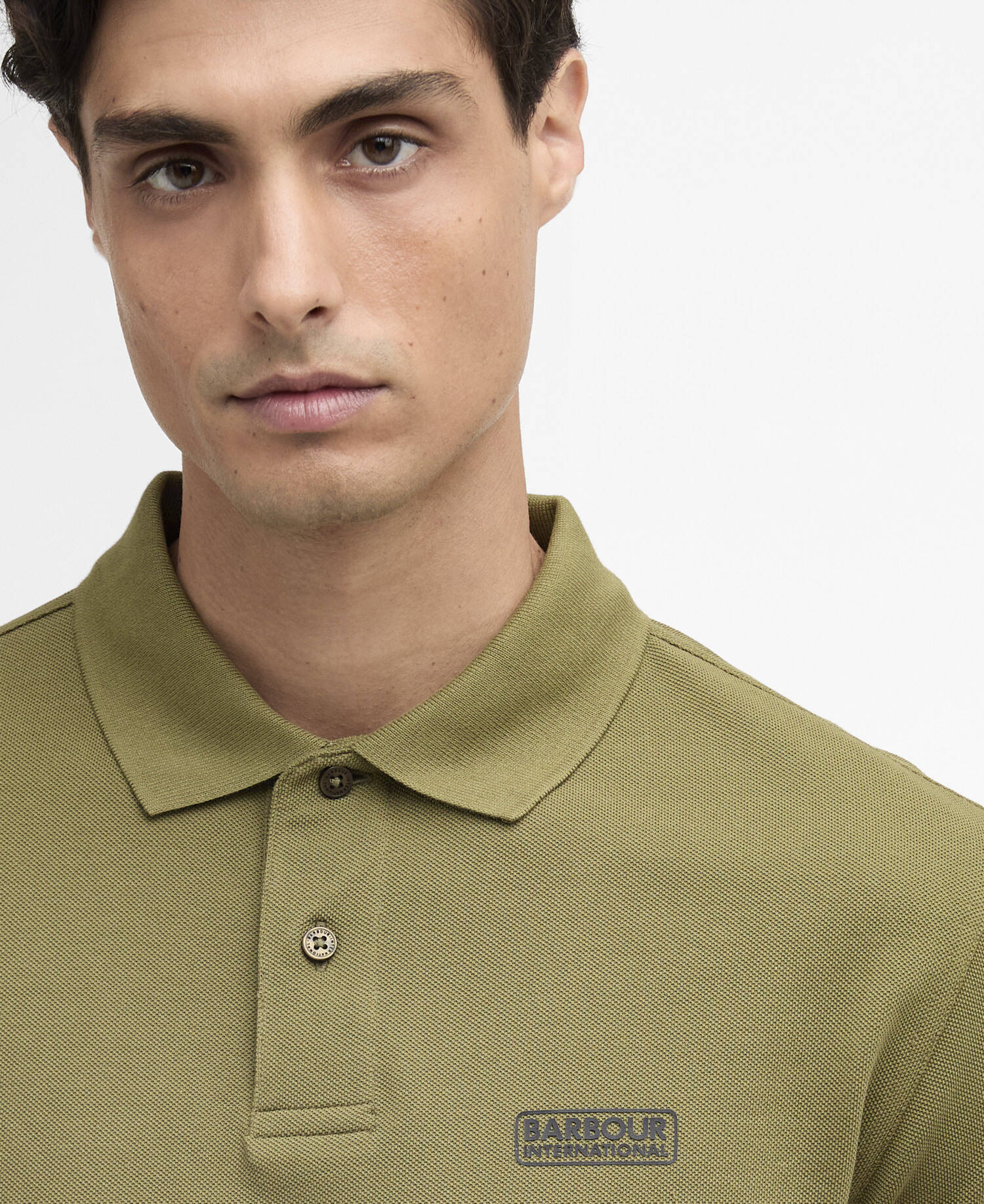Poloshirt Essential Cable Olive image number 3
