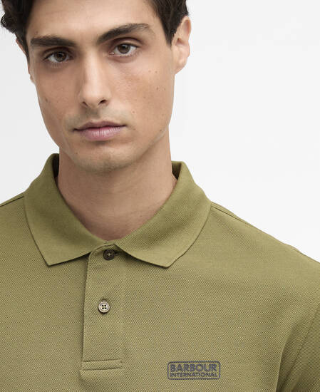 Essential Polo Shirt Cable Olive