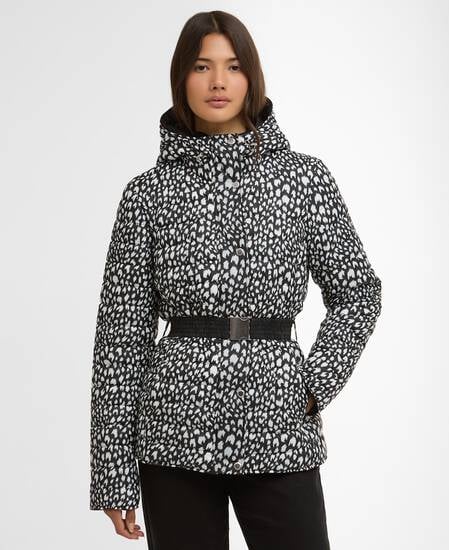 Printed Jada Puffer Jacket Snow Leopard Print