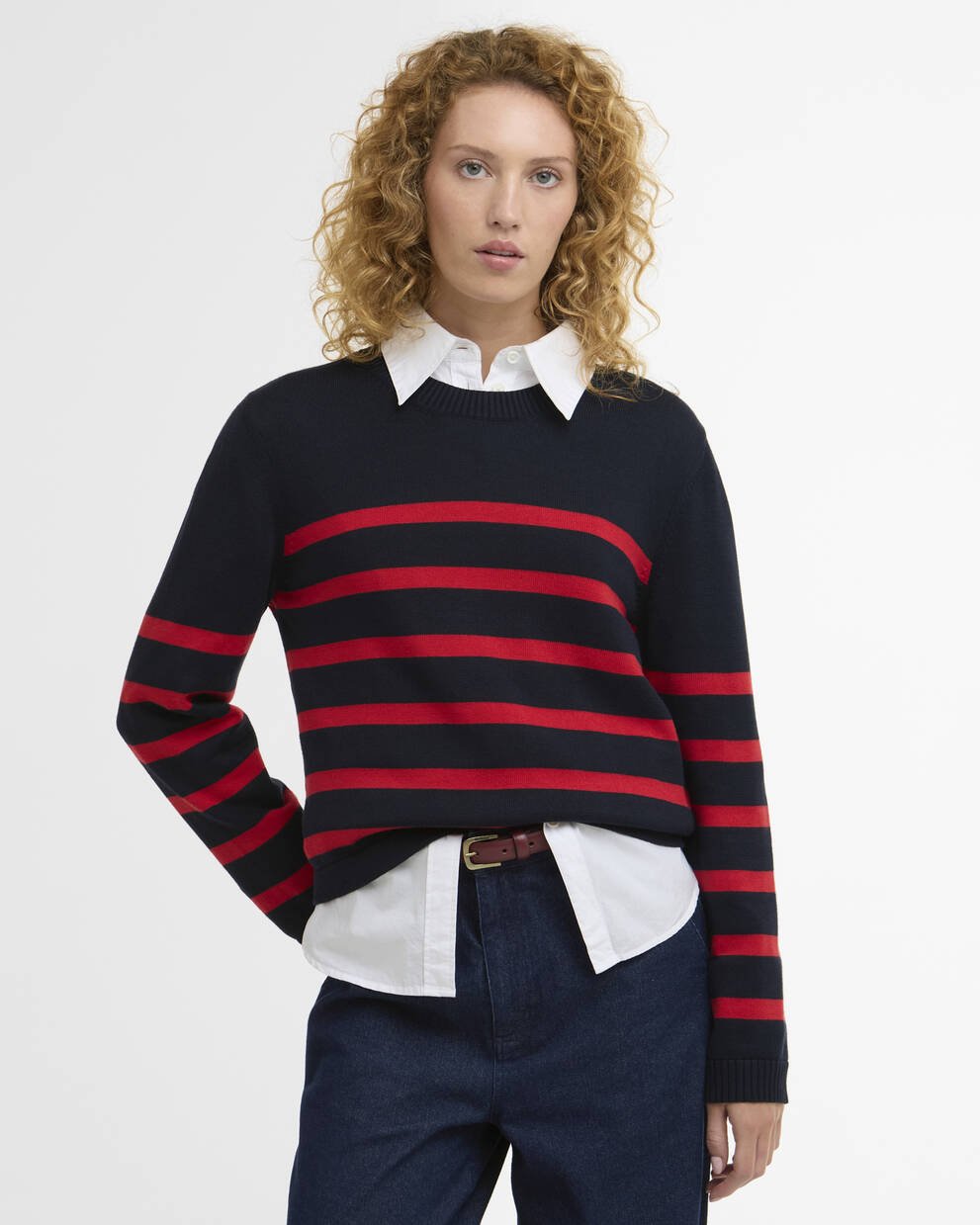 Maglione girocollo Fern con motivo a righe