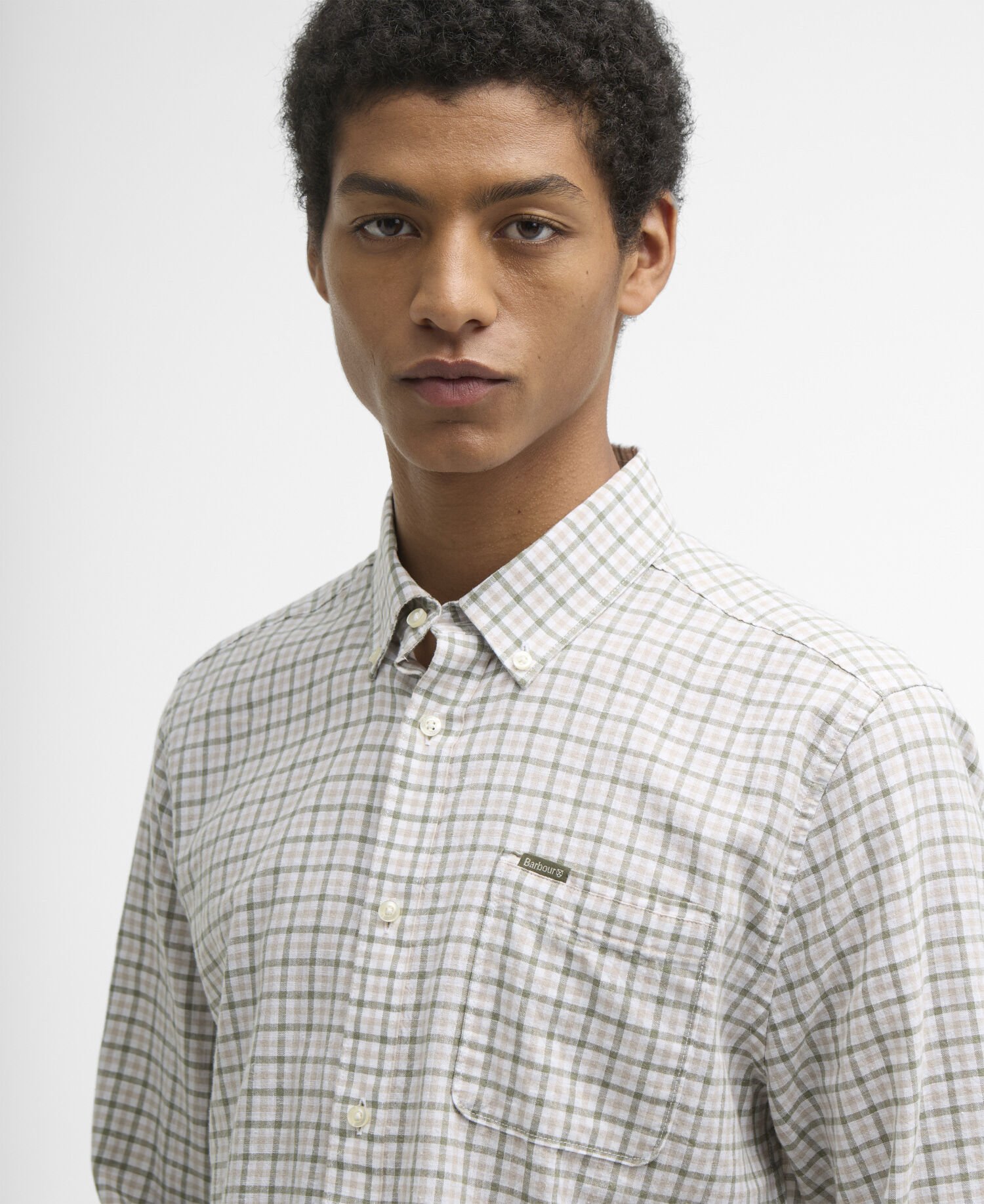 Nelson Long-Sleeved Tailored Shirt Stone