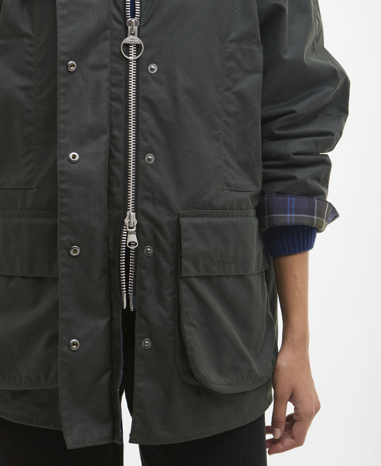 Barbour x ARKET Women's Fairgame Waxed Jacket Sage