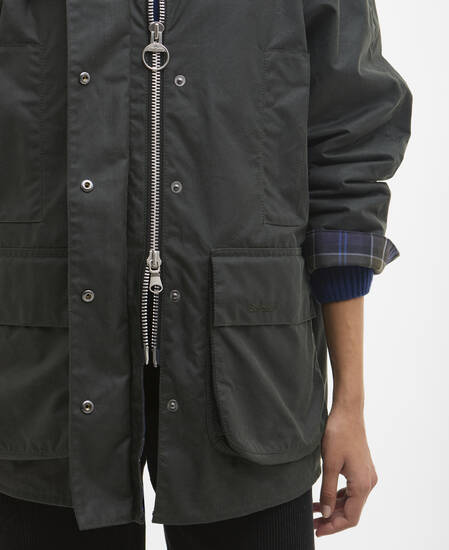 Barbour x ARKET Women's Fairgame Waxed Jacket Sage