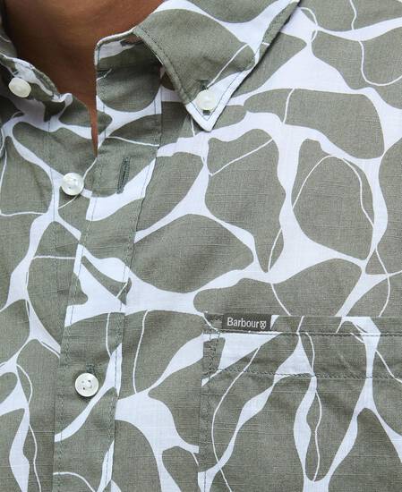 Spillroad Printed Short-Sleeved Shirt Light Moss Spillroad Printed Short-Sleeved Shirt Light Moss