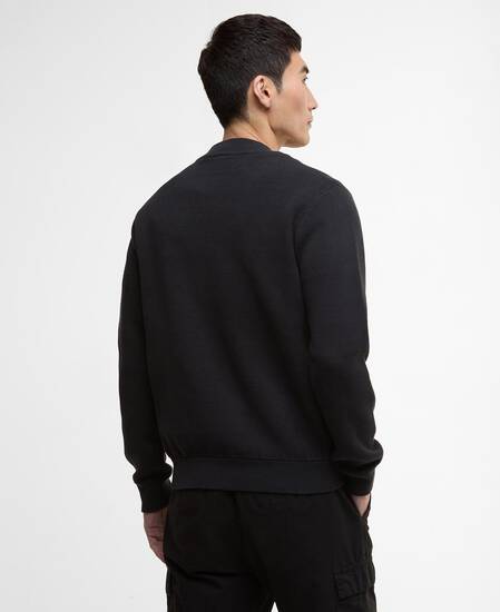 Patrick Bomber Zip Through Cardigan Black