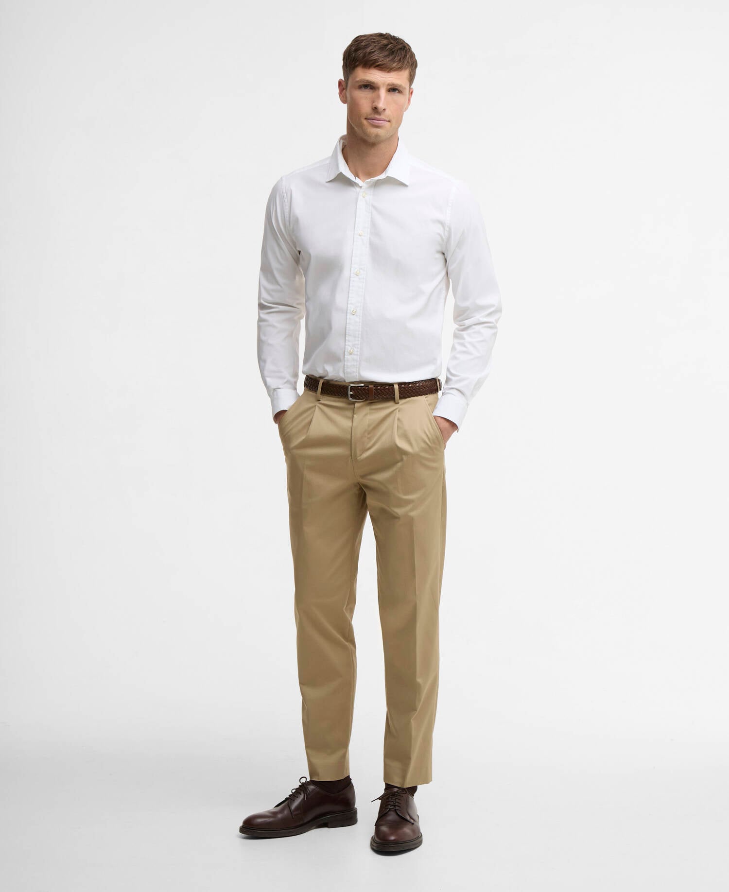 Westcroft Stretch Poplin Tailored Shirt White image number 1