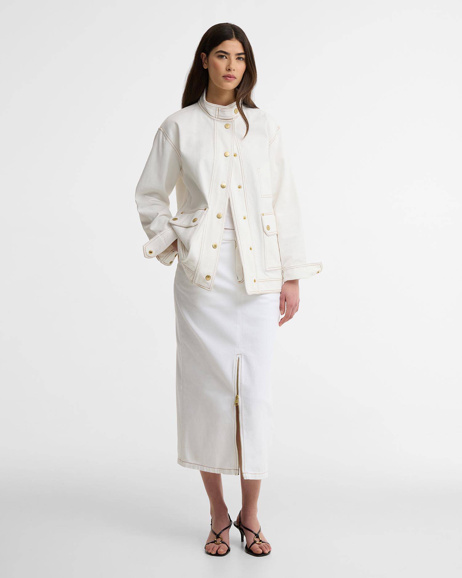 Kyla Denim Jacket Denim White image number 1