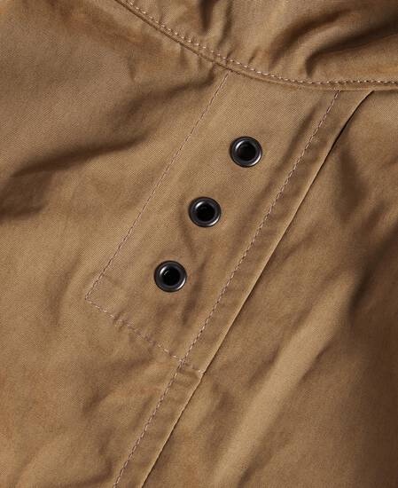 Peached Oversized Bedale Casual Jacket Dark Sand