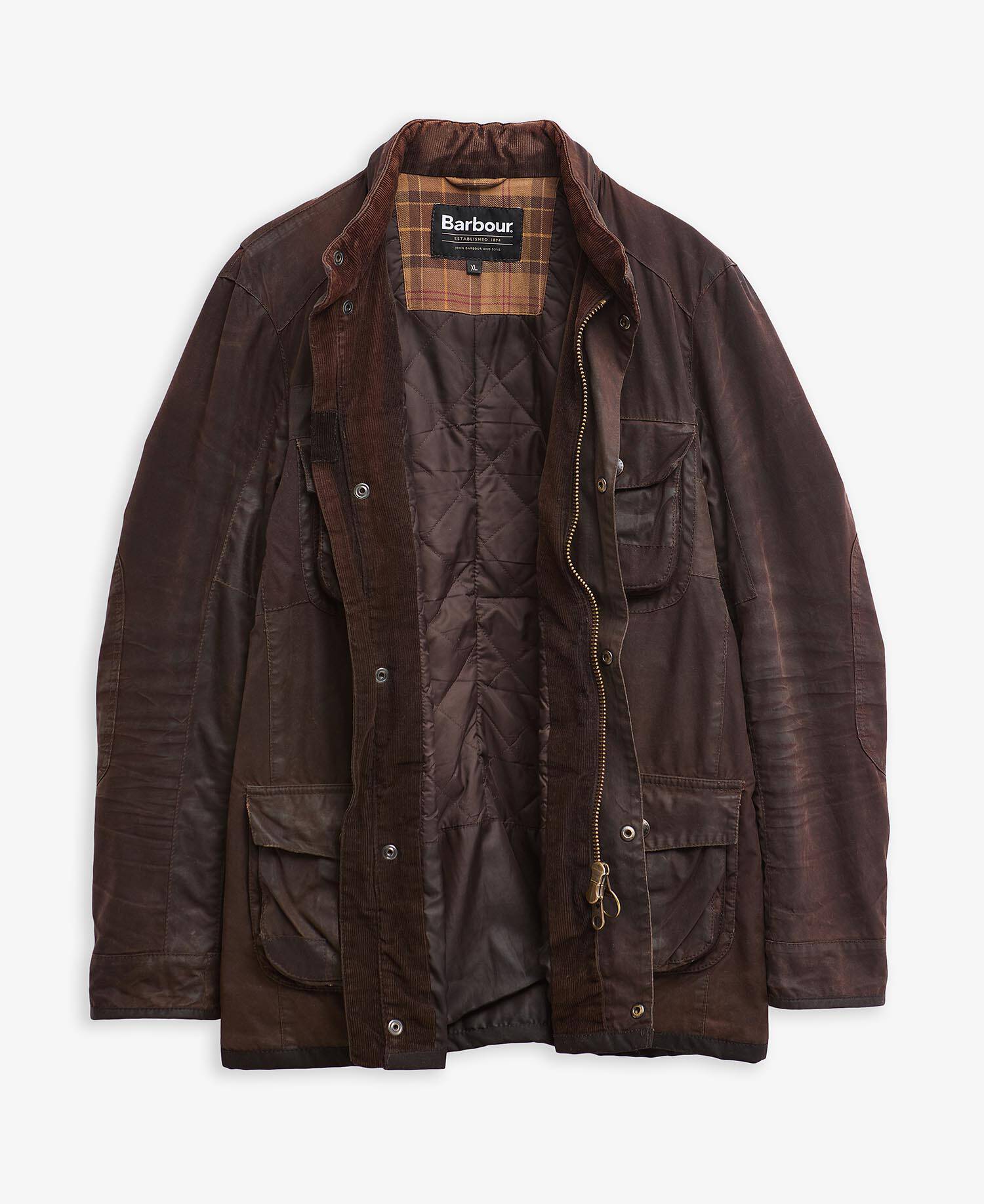 Barbour Re-Loved Corbridge Waxed Jacket - Size XL Rustic image number 1