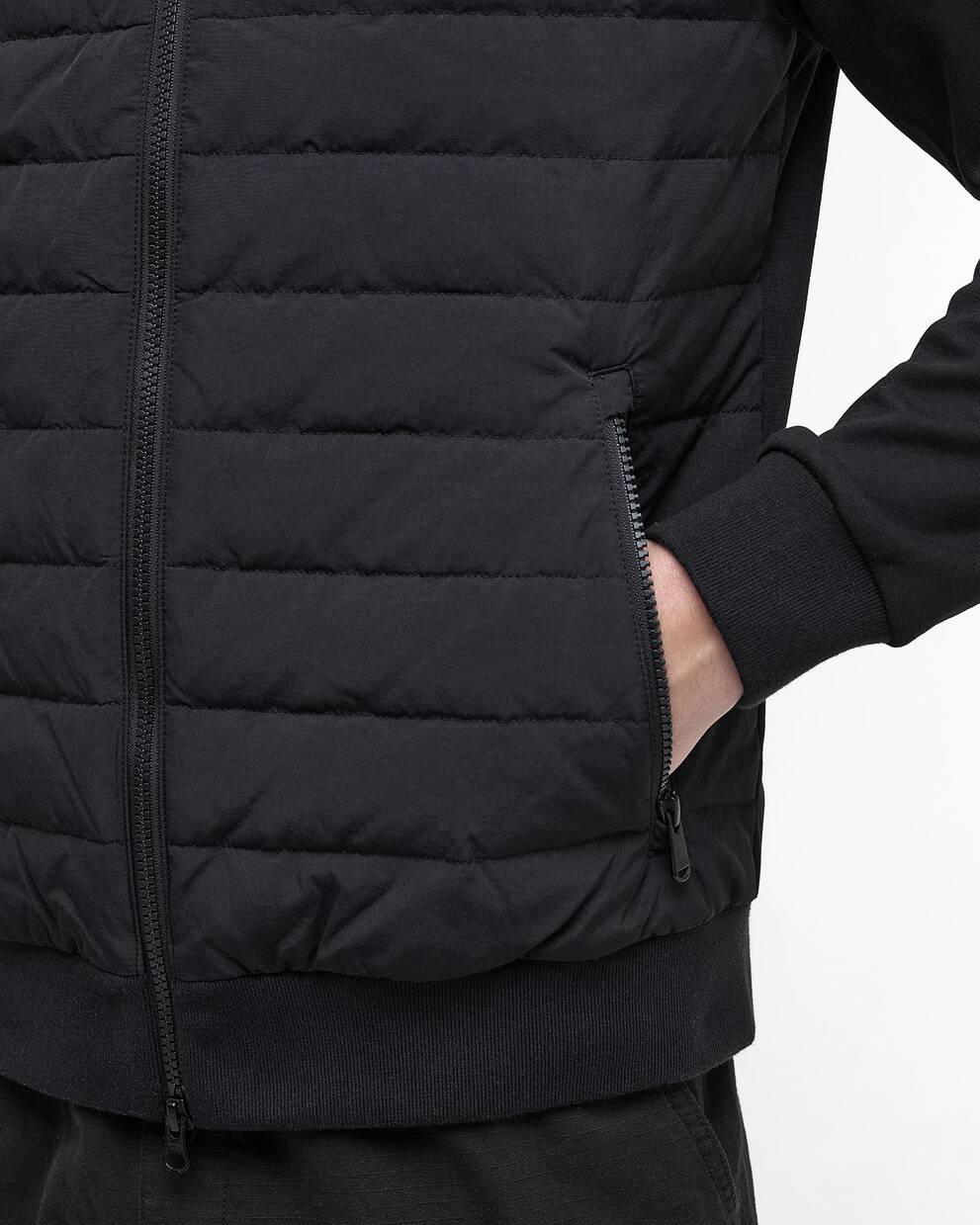 Felpa Collins con trapuntatura orizzontale