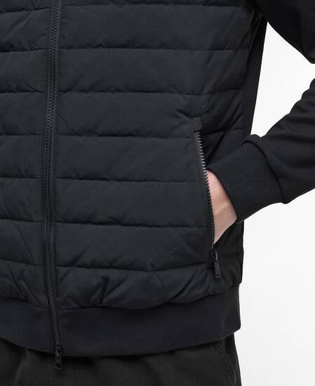 Felpa Collins con trapuntatura orizzontale Black