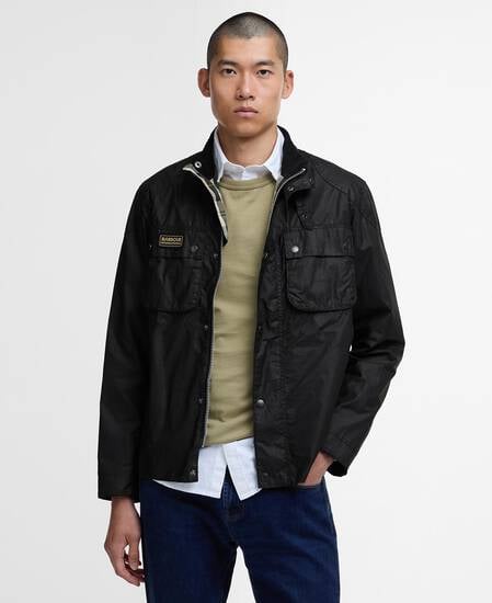 Merton Waxed Jacket Classic Black