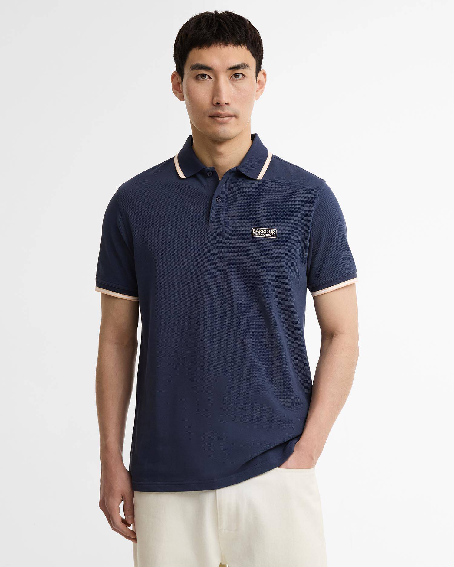 Poloshirt Evan Short-Sleeved Oxford Navy image number 0