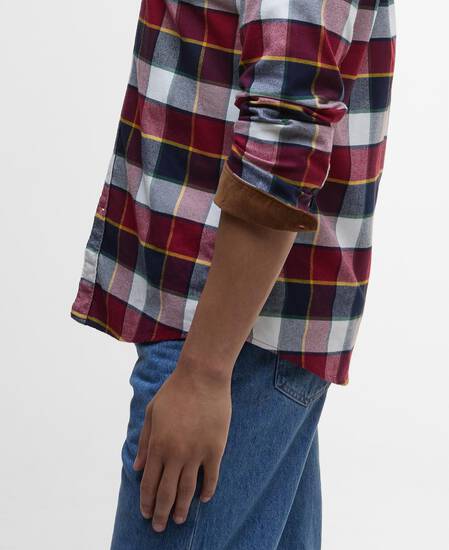 Valley Tailored Long-Sleeved Shirt Red